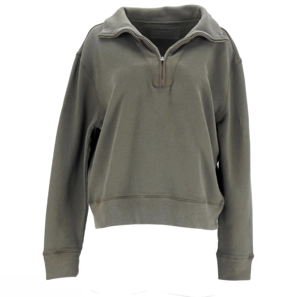 Nili lotan Bentley quarter zip medium oversized luxury sweater sweatshirt core